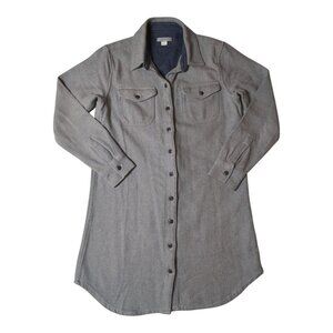 Outerknown Blanket Shirt Dress Tunic Grey Women XS